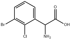 2-AMINO-2-(3-BROMO-2-CHLOROPHENYL)ACETIC ACID Struktur