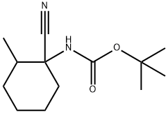 tert-butyl N-(1-cyano-2-methylcyclohexyl)carbamate, 1392491-69-8, 结构式