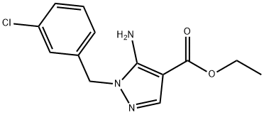 ethyl 5-amino-1-(3-chlorobenzyl)-1H-pyrazole-4-carboxylate Struktur