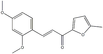 (2E)-3-(2,4-dimethoxyphenyl)-1-(5-methylfuran-2-yl)prop-2-en-1-one 化学構造式