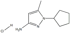 1-cyclopentyl-5-methylpyrazol-3-amine:hydrochloride Struktur