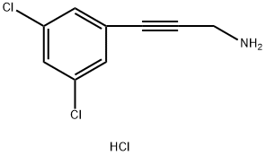 3-(3,5-dichlorophenyl)prop-2-yn-1-amine hydrochloride Struktur