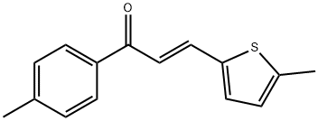 (2E)-1-(4-methylphenyl)-3-(5-methylthiophen-2-yl)prop-2-en-1-one, 1440663-08-0, 结构式