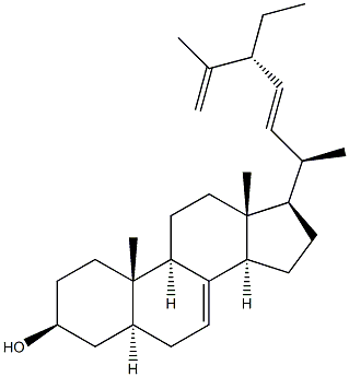 7,22,25-豆甾三烯醇, 14485-48-4, 结构式
