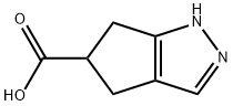 2,4,5,6-Tetrahydro-cyclopentapyrazole-5-carboxylic acid Struktur