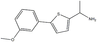 1-(5-(3-methoxyphenyl)thiophen-2-yl)ethan-1-amine 化学構造式