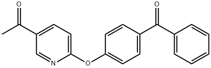 2-(4-二苯甲酮基苯氧基)-5-乙酰基吡啶,1607436-56-5,结构式