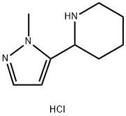 2-(1-methyl-1H-pyrazol-5-yl)piperidine dihydrochloride Structure