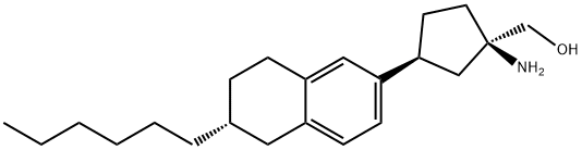 ((1R,3S)-1-AMINO-3-((R)-6-HEXYL-5,6,7,8-TETRAHYDRONAPHTHALEN-2-YL)CYCLOPENTYL)METHANOL Structure