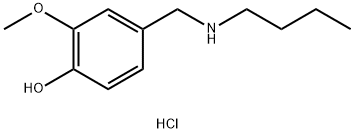 4-[(butylamino)methyl]-2-methoxyphenol hydrochloride 化学構造式
