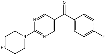 (4-fluorophenyl)(2-(piperazin-1-yl)pyrimidin-5-yl)methanone