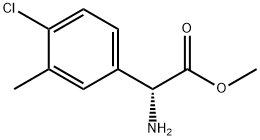 METHYL(2R)-2-AMINO-2-(4-CHLORO-3-METHYLPHENYL)ACETATE 结构式