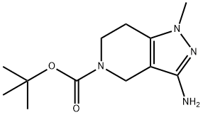 叔丁基3-氨基-1-甲基-6,7-二氢-4H-吡唑并[4,3-C]吡啶-5-羧酸酯, 1706461-12-2, 结构式