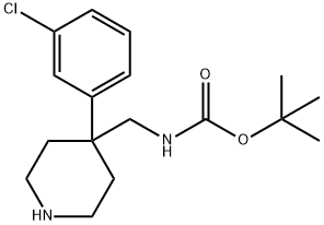 tert-Butyl [4-(3-chlorophenyl)piperidin-4-yl]methylcarbamate Structure