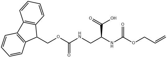 (2S)-3-({[(9H-fluoren-9-yl)methoxy]carbonyl}amino)-2-{[(prop-2-en-1-yloxy)carbonyl]amino}propanoic acid Structure