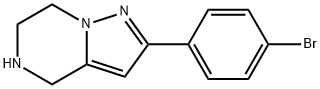 2-(4-bromophenyl)-4,5,6,7-tetrahydropyrazolo[1,5-a]pyrazine 化学構造式