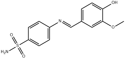 4-[(4-hydroxy-3-methoxybenzylidene)amino]benzenesulfonamide Structure