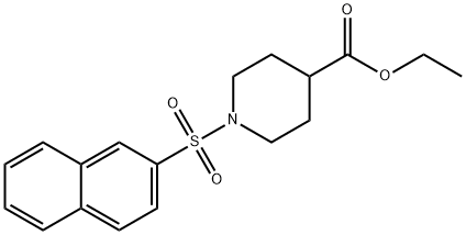 ethyl 1-(naphthalen-2-ylsulfonyl)piperidine-4-carboxylate 化学構造式