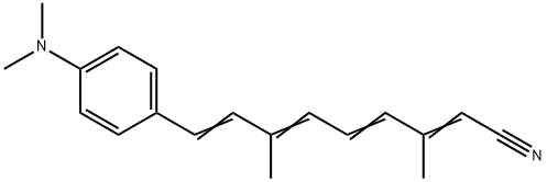 9-(4-Dimethylamino-phenyl)-3,7-dimethyl-nona-2,4,6,8-tetraenenitrile Structure