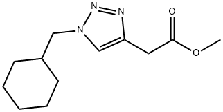 (1-Cyclohexylmethyl-1H-[1,2,3]triazol-4-yl)-acetic acid methyl ester,1799570-92-5,结构式