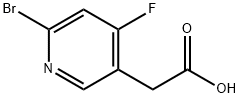 2-(6-bromo-4-fluoropyridin-3-yl)acetic acid Struktur