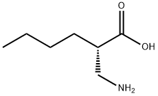 (2S)-2-(aminomethyl)hexanoic acid 化学構造式