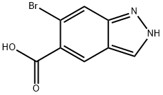 6-bromo-1H-indazole-5-carboxylic acid Struktur