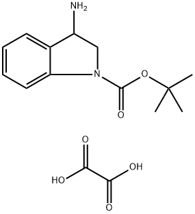 tert-Butyl 3-aminoindoline-1-carboxylate oxalate Structure
