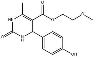 2-methoxyethyl 4-(4-hydroxyphenyl)-6-methyl-2-oxo-1,2,3,4-tetrahydropyrimidine-5-carboxylate 结构式