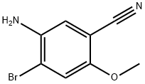 5-Amino-4-bromo-2-methoxy-benzonitrile 化学構造式