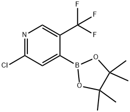 2-Chloro-5-(trifluoromethyl)pyridine-4-boronic acid pinacol ester Structure