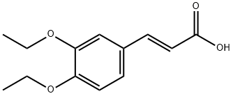 (2E)-3-(3,4-diethoxyphenyl)prop-2-enoic acid Struktur