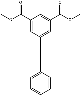 dimethyl 5-(2-phenylethynyl)benzene-1,3-dicarboxylate 化学構造式