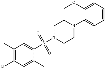 1-[(4-chloro-2,5-dimethylphenyl)sulfonyl]-4-(2-methoxyphenyl)piperazine Structure
