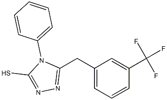 4-Phenyl-5-(3-trifluoromethyl-benzyl)-4H-[1,2,4]triazole-3-thiol Struktur