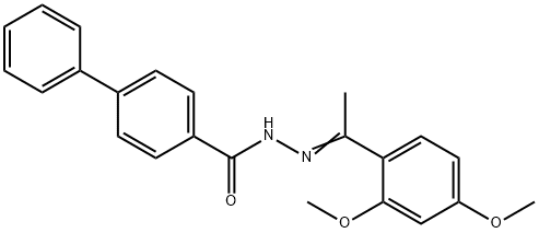 N'-[1-(2,4-dimethoxyphenyl)ethylidene]-4-biphenylcarbohydrazide Structure