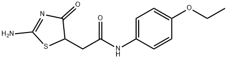 N-(4-ethoxyphenyl)-2-(2-imino-4-oxothiazolidin-5-yl)acetamide 结构式