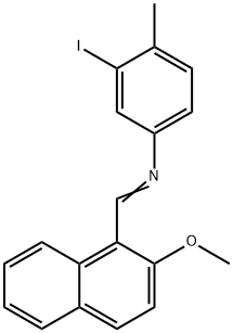 (3-iodo-4-methylphenyl)[(2-methoxy-1-naphthyl)methylene]amine Structure