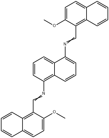 N,N'-bis[(2-methoxy-1-naphthyl)methylene]-1,5-naphthalenediamine Struktur