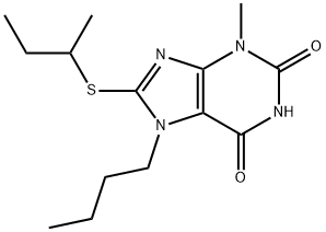 7-butyl-8-(sec-butylthio)-3-methyl-3,7-dihydro-1H-purine-2,6-dione Structure