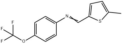 N-[(5-methyl-2-thienyl)methylene]-4-(trifluoromethoxy)aniline Struktur