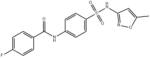 4-fluoro-N-(4-(N-(5-methylisoxazol-3-yl)sulfamoyl)phenyl)benzamide 化学構造式