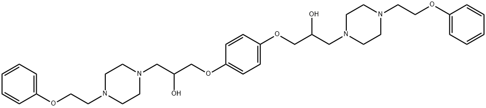 1-[4-[2-hydroxy-3-[4-(2-phenoxyethyl)piperazin-1-yl]propoxy]phenoxy]-3-[4-(2-phenoxyethyl)piperazin-1-yl]propan-2-ol Structure