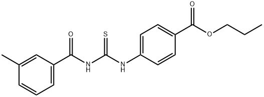 propyl 4-({[(3-methylbenzoyl)amino]carbonothioyl}amino)benzoate Structure