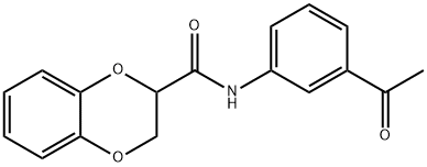 N-(3-acetylphenyl)-2,3-dihydrobenzo[b][1,4]dioxine-2-carboxamide Structure