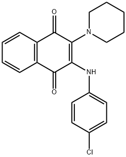 2-((4-chlorophenyl)amino)-3-(piperidin-1-yl)naphthalene-1,4-dione|