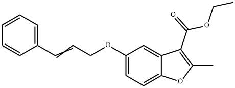 ethyl 5-(cinnamyloxy)-2-methylbenzofuran-3-carboxylate 结构式