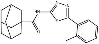 (3r,5r,7r)-N-(5-(o-tolyl)-1,3,4-thiadiazol-2-yl)adamantane-1-carboxamide 结构式