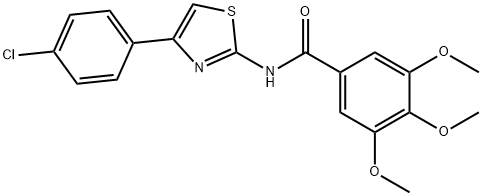 N-(4-(4-chlorophenyl)thiazol-2-yl)-3,4,5-trimethoxybenzamide Structure