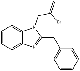 2-benzyl-1-(2-bromoallyl)-1H-benzo[d]imidazole 结构式